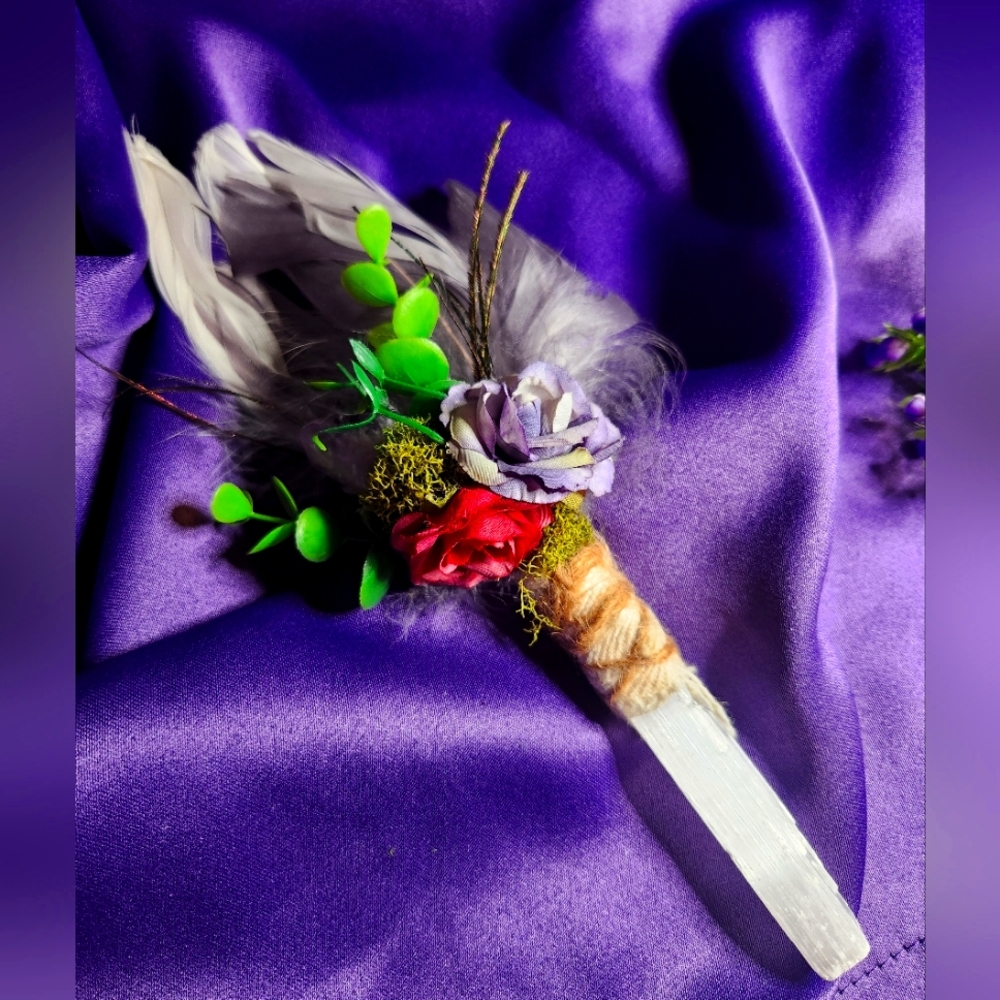 Handcrafted  Selenite Smudge Wand